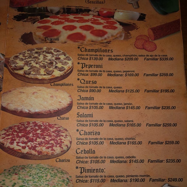 di bari pizzeria menu