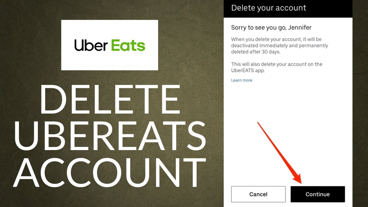 how to delete uber eats account