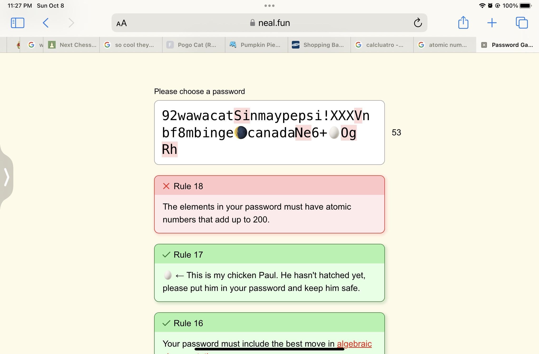 atomic numbers that add up to 200.