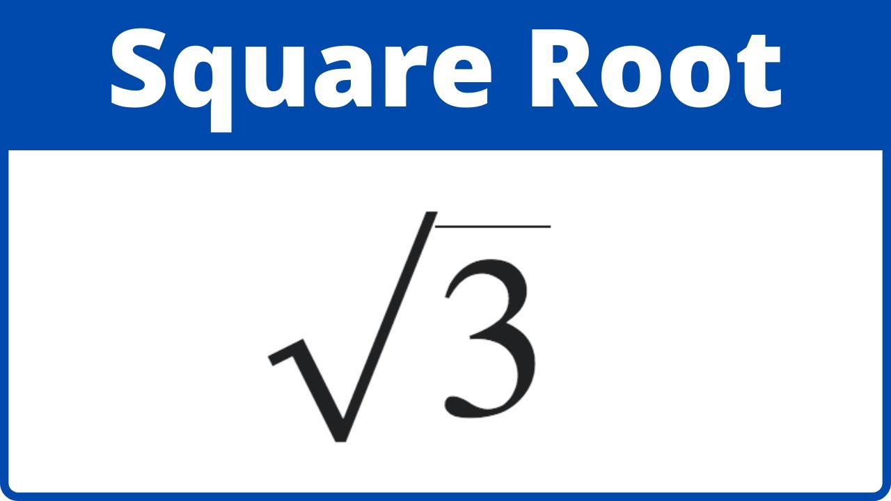 sq root of 3