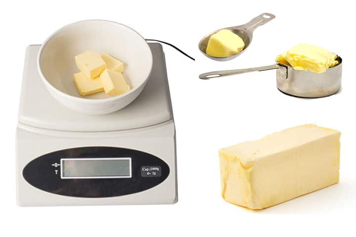 2 tablespoons to grams butter