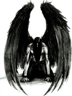 male dark angel fallen angel tattoo