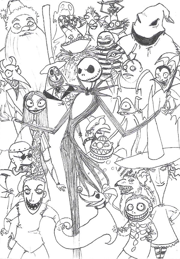 jack skellington coloring pages