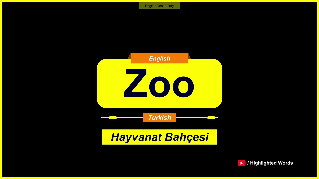 zoo ingilizce ne demek