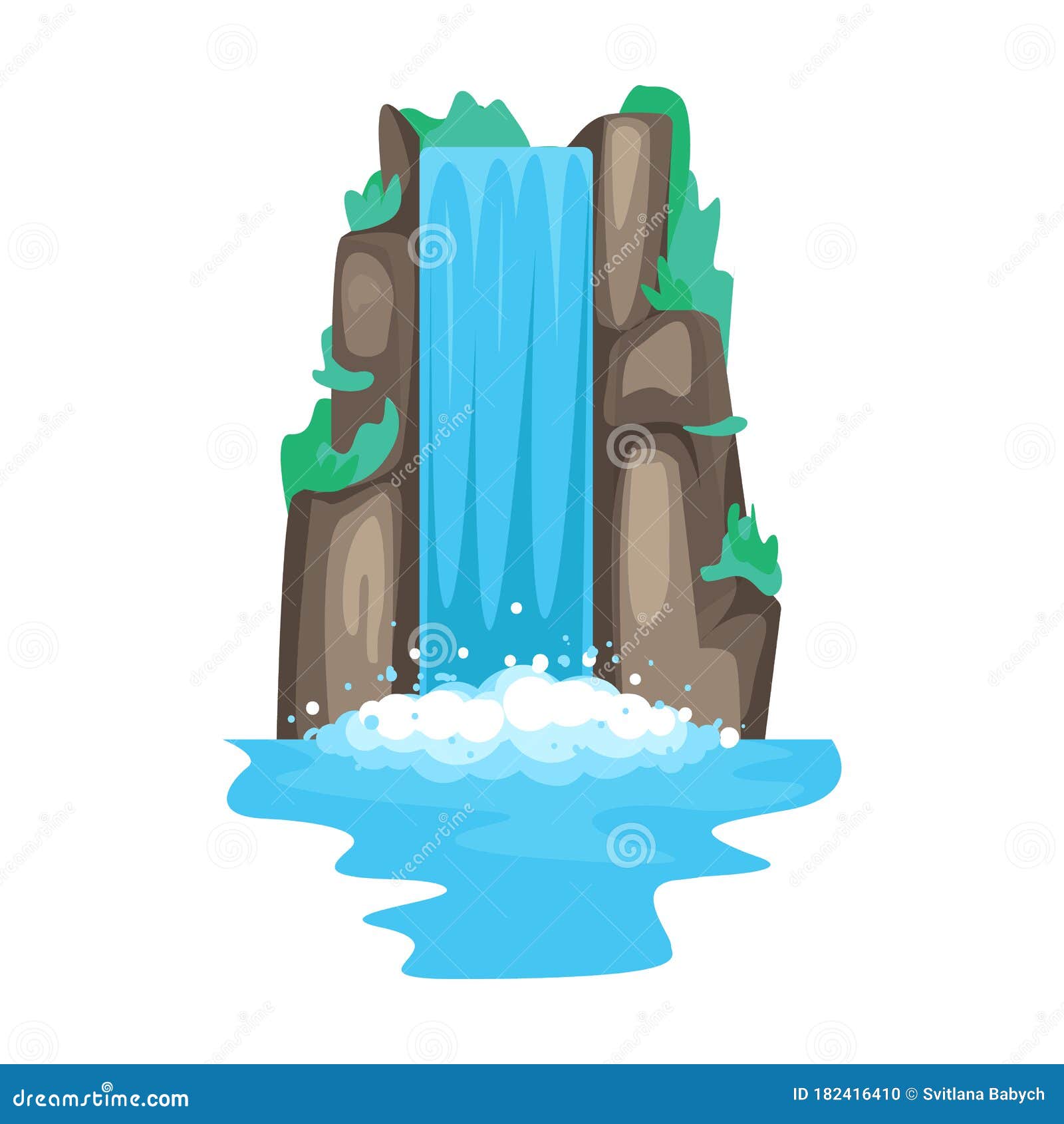 cartoon waterfall