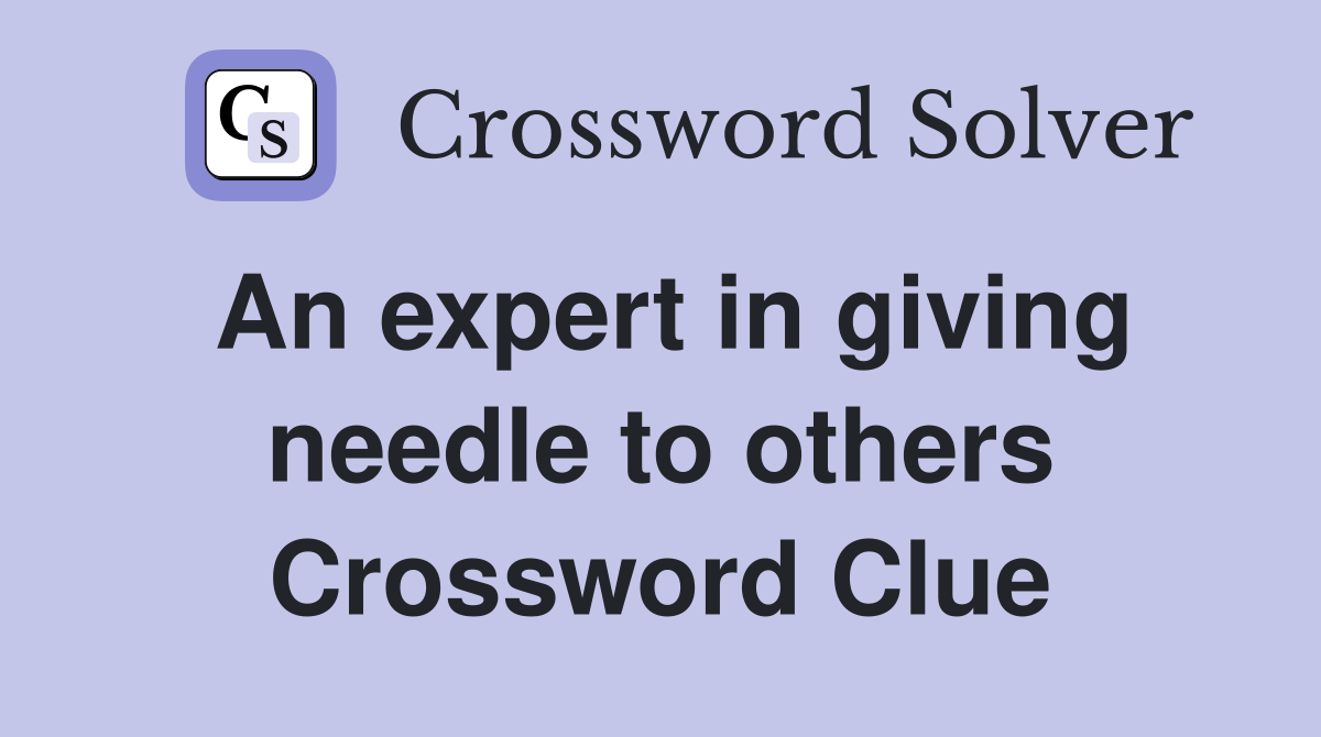 needle crossword clue