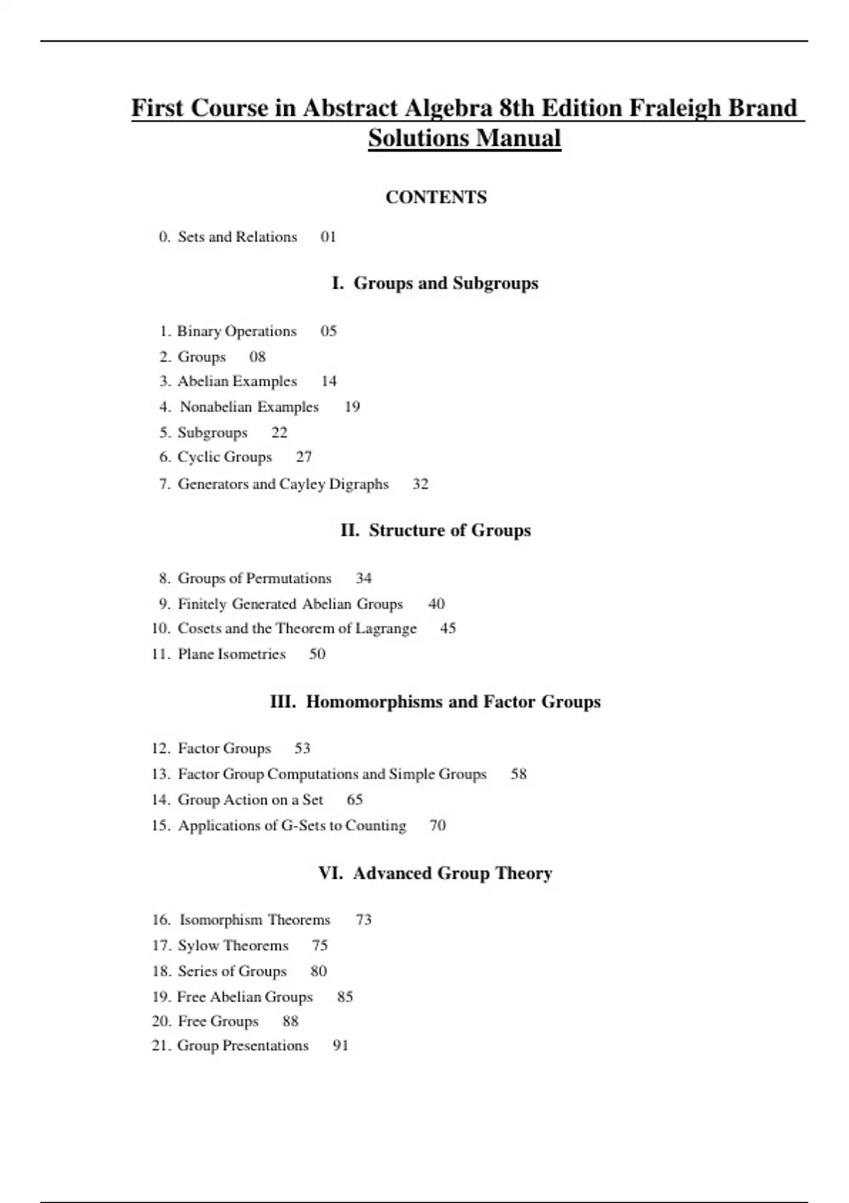 a first course in abstract algebra 8th edition pdf