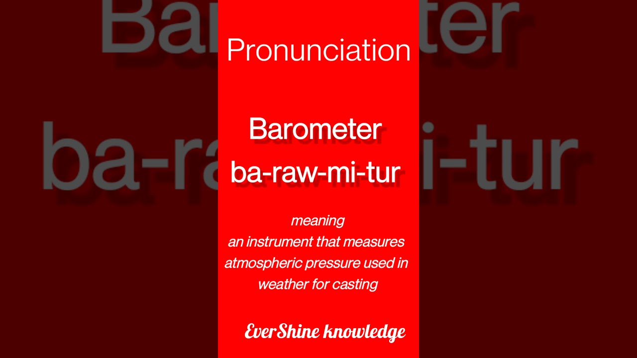 barometer pronunciation