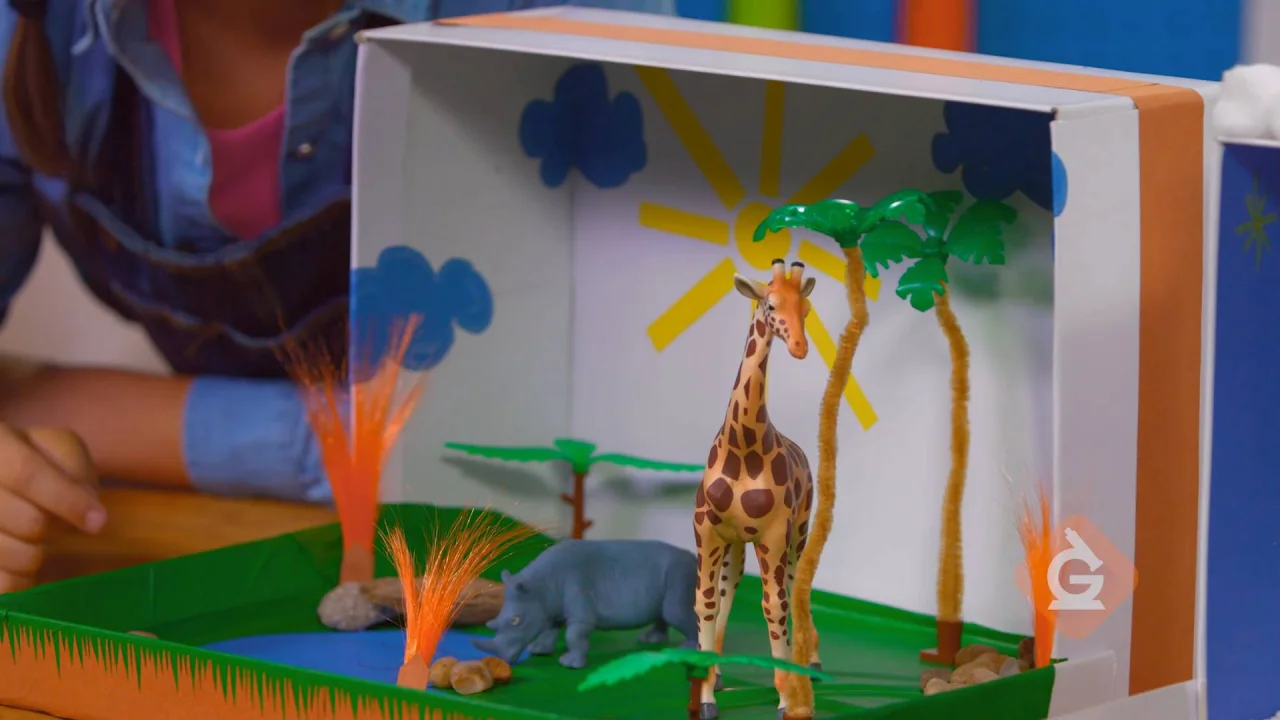 shoebox animal diorama