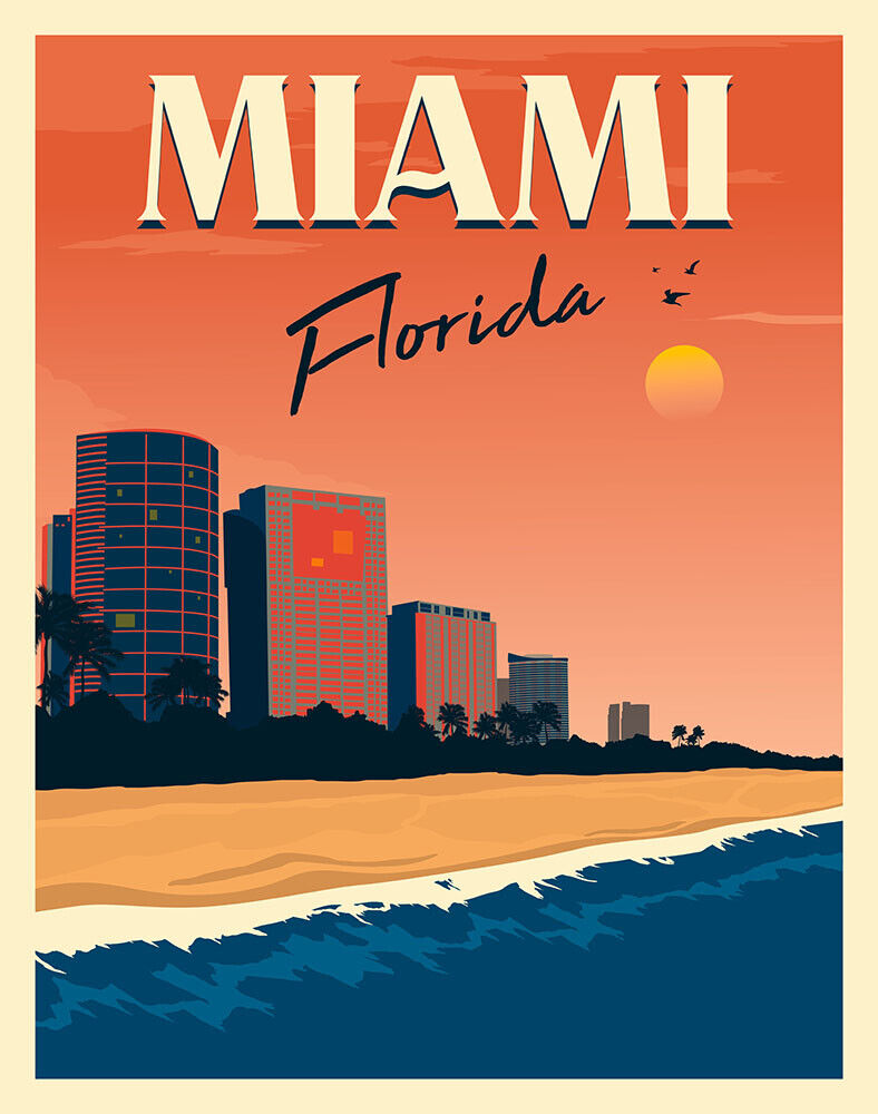 miami vintage poster