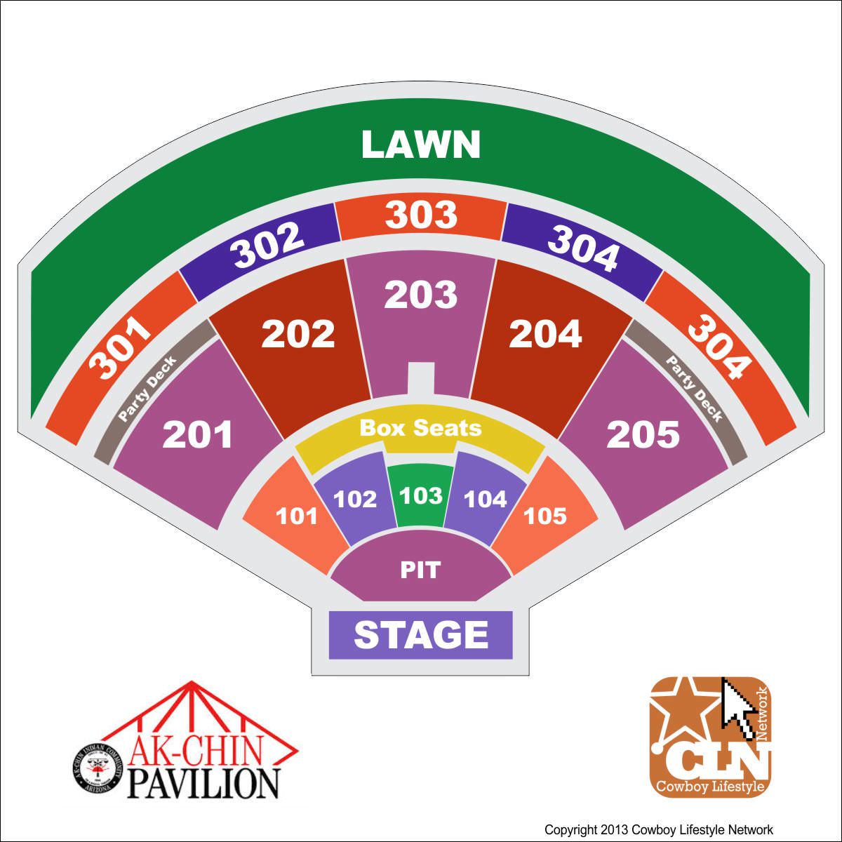 ak chin pavilion seating chart