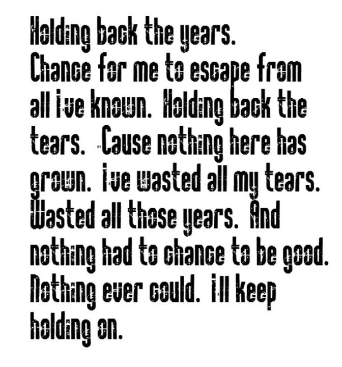 holding back years lyrics