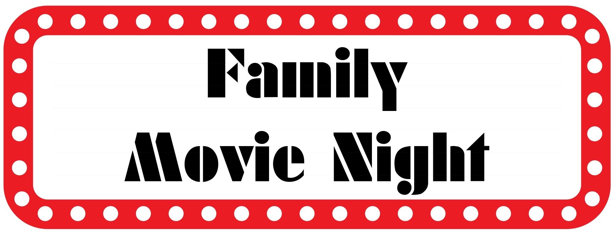 family movie night clipart