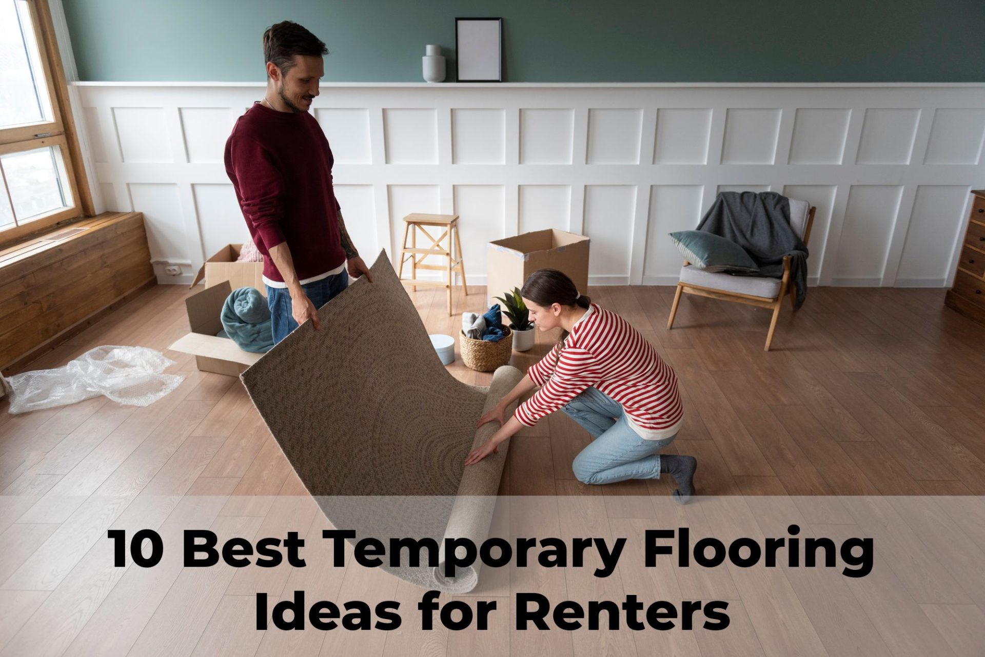 temporary flooring over carpet for renters