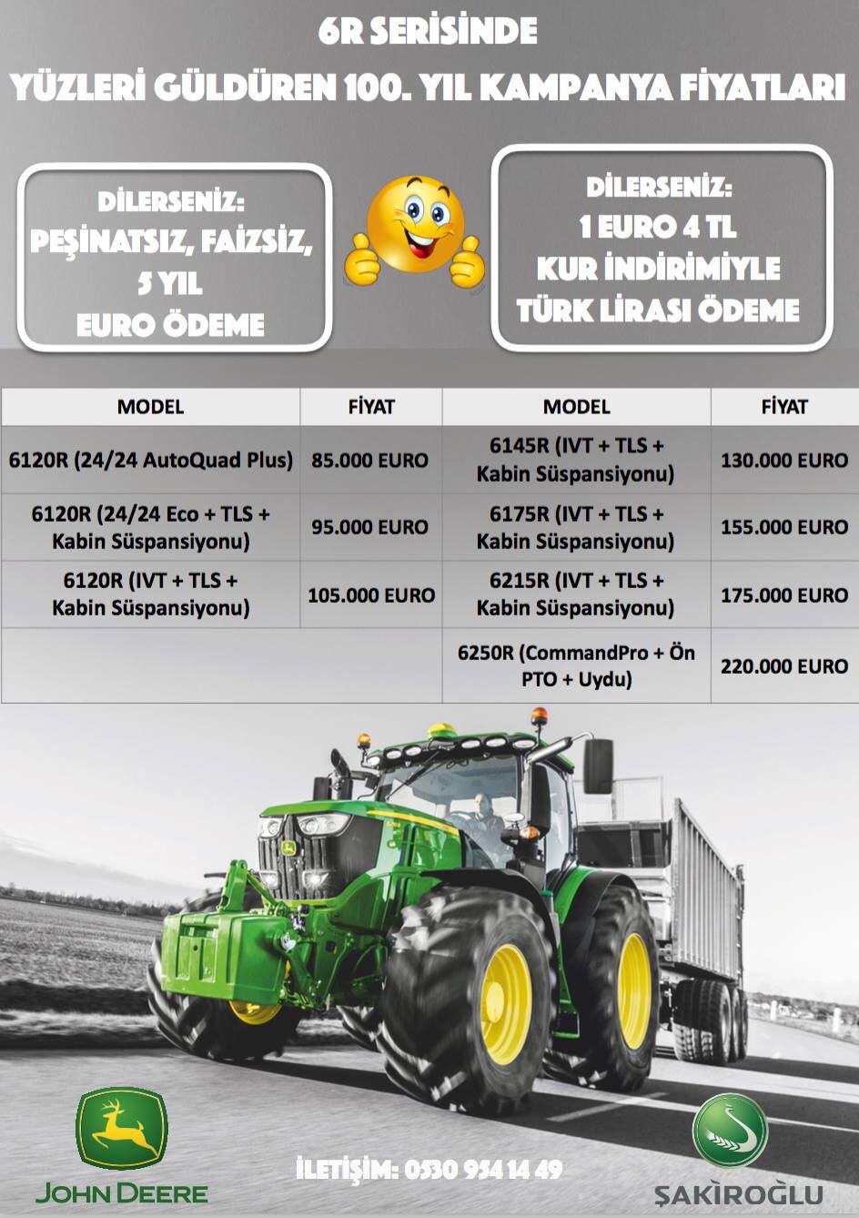 john deere fiyatları 2017