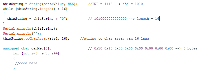 arduino char array