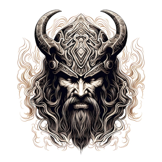 viking head tattoo designs