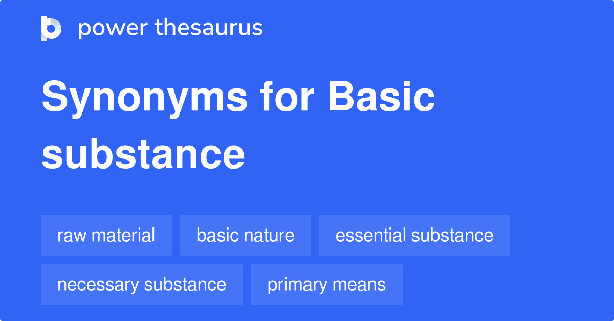 substance synonym