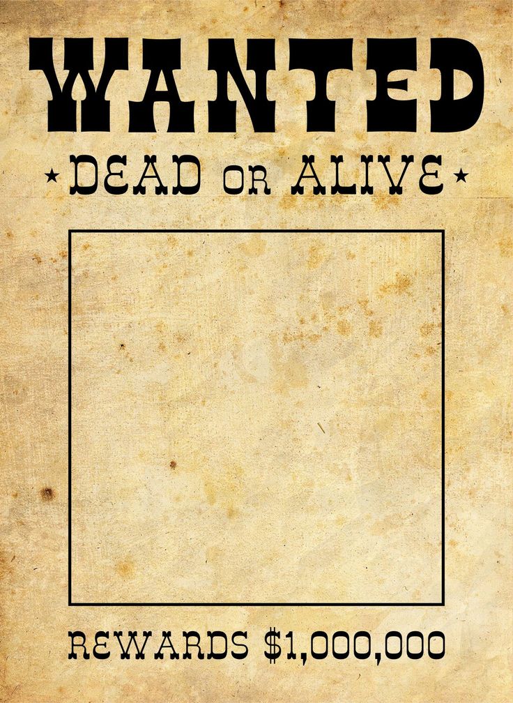 wanted poster template