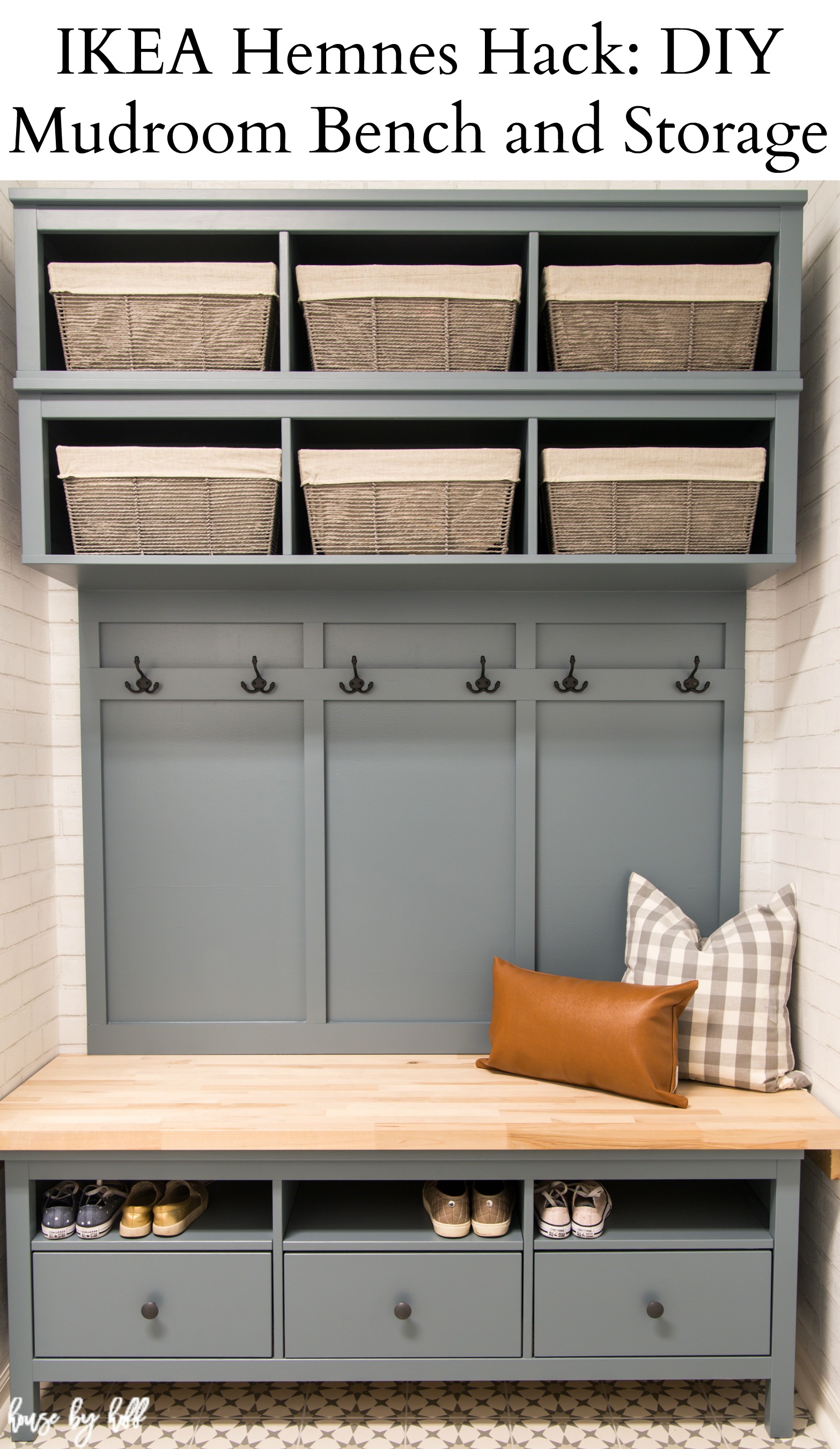 small mudroom bench with storage