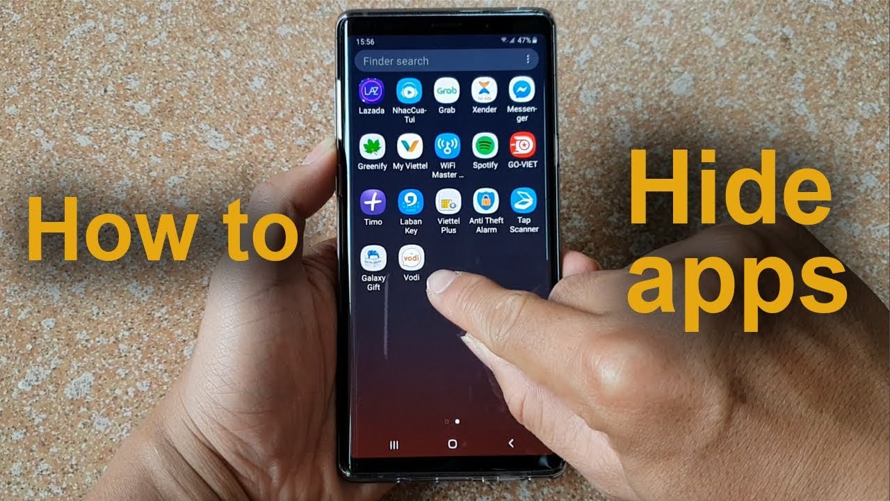 how to hide apps in samsung a6