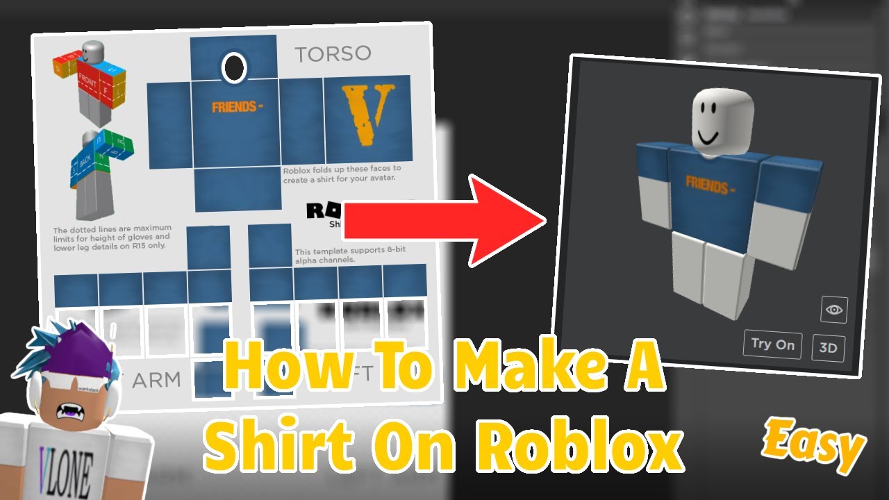 create a roblox shirt