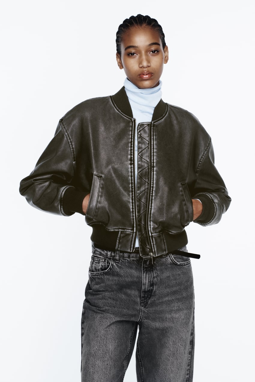 zara leather jacket