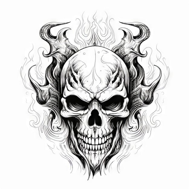 skull tattoo artwork