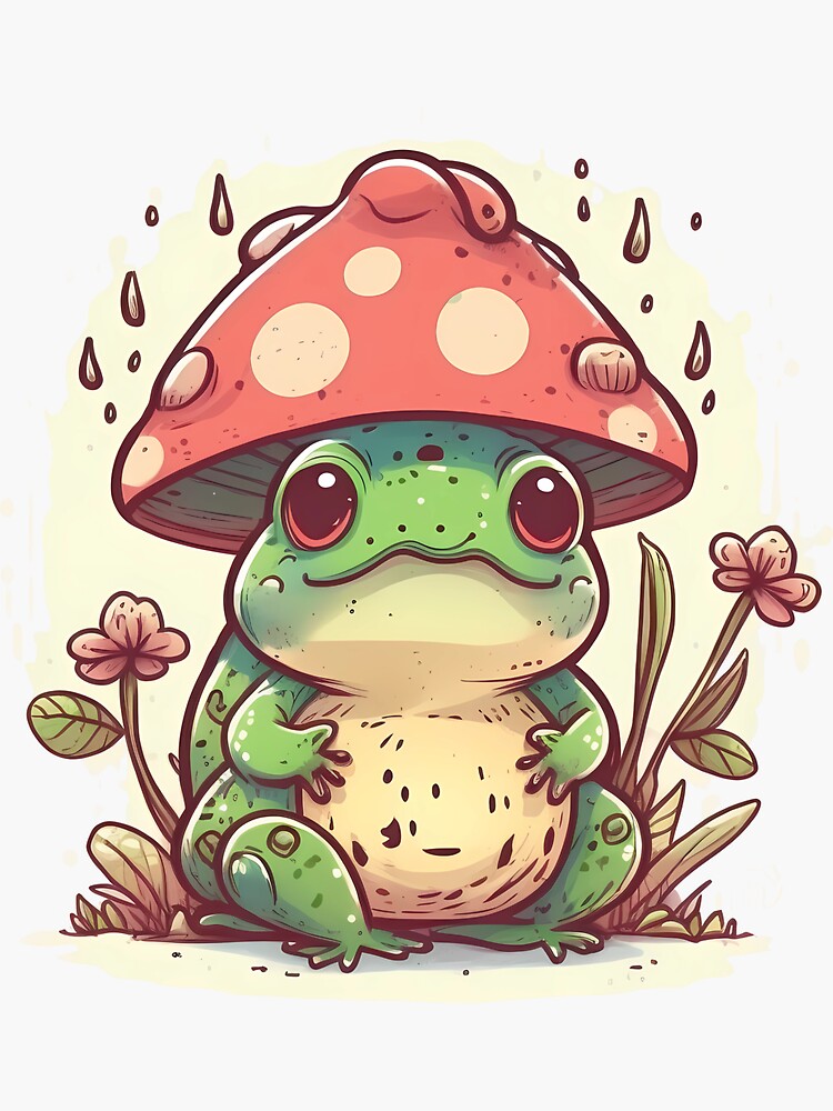 mushroom hat frog