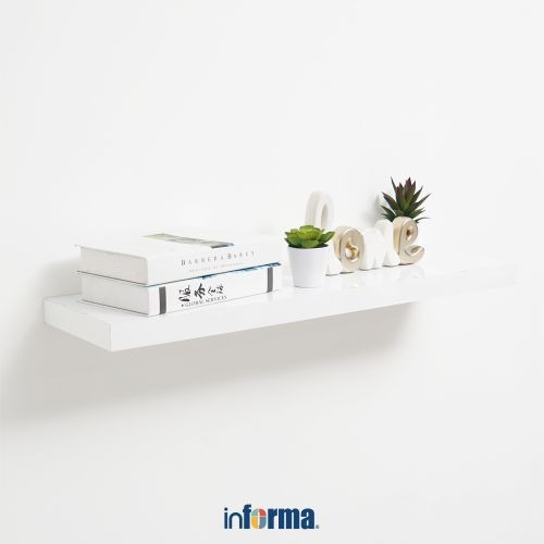 24 white floating shelf