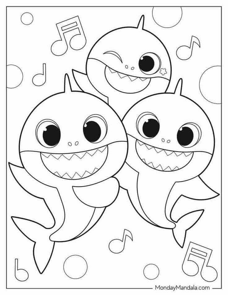 baby shark coloring