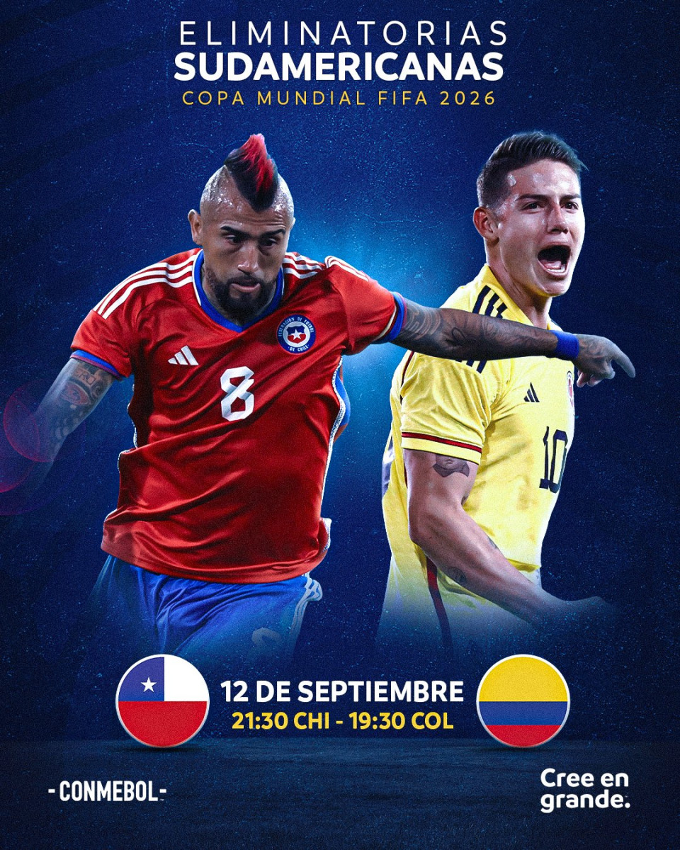 colombia vs chile hora españa