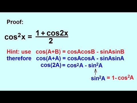 cos 2 x identity