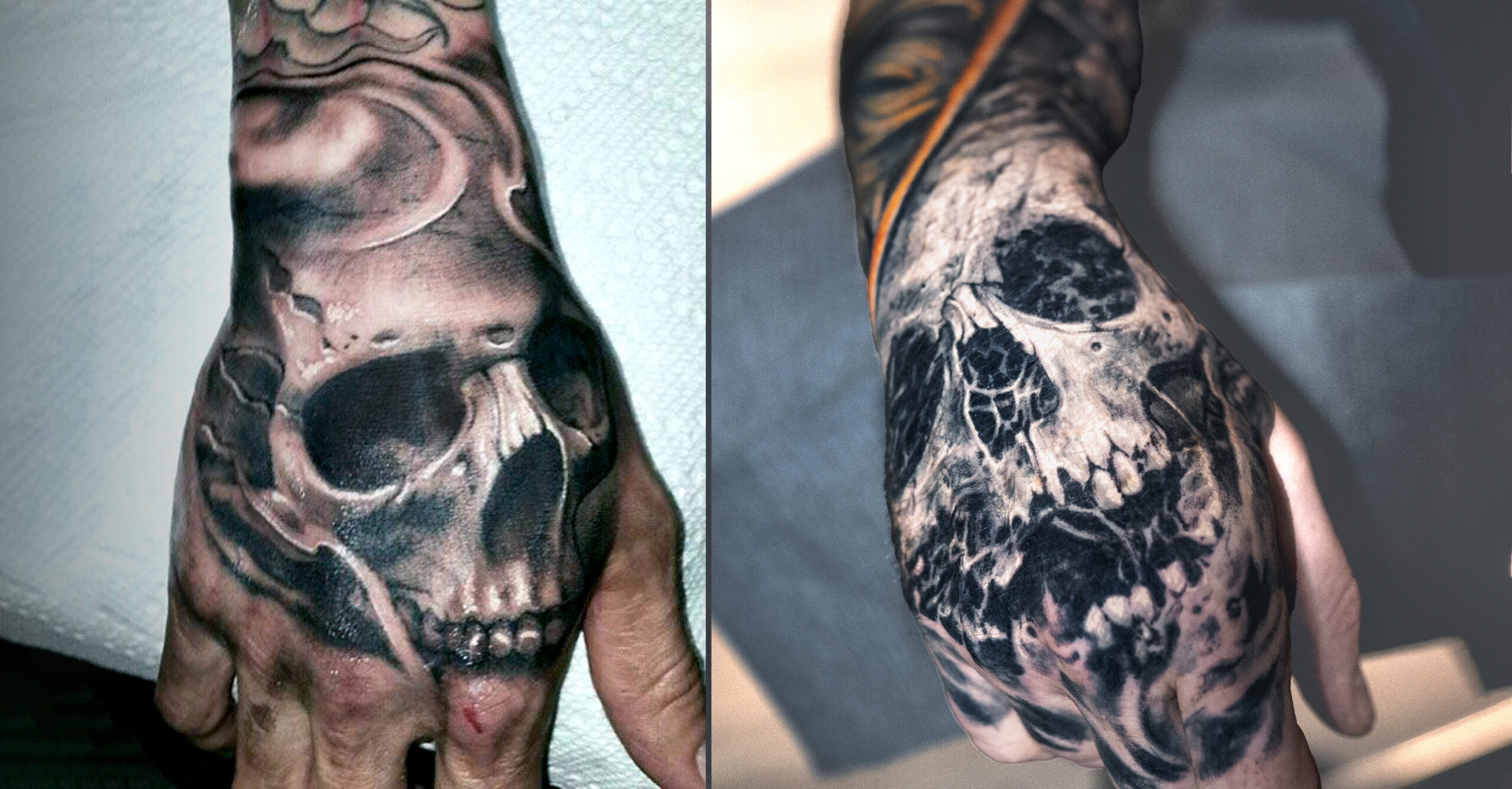 tattoos of skulls on hands