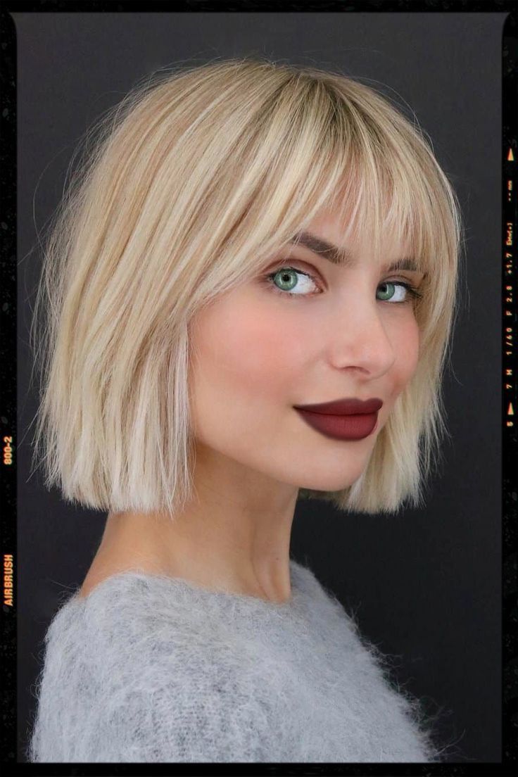 bob cut with bangs