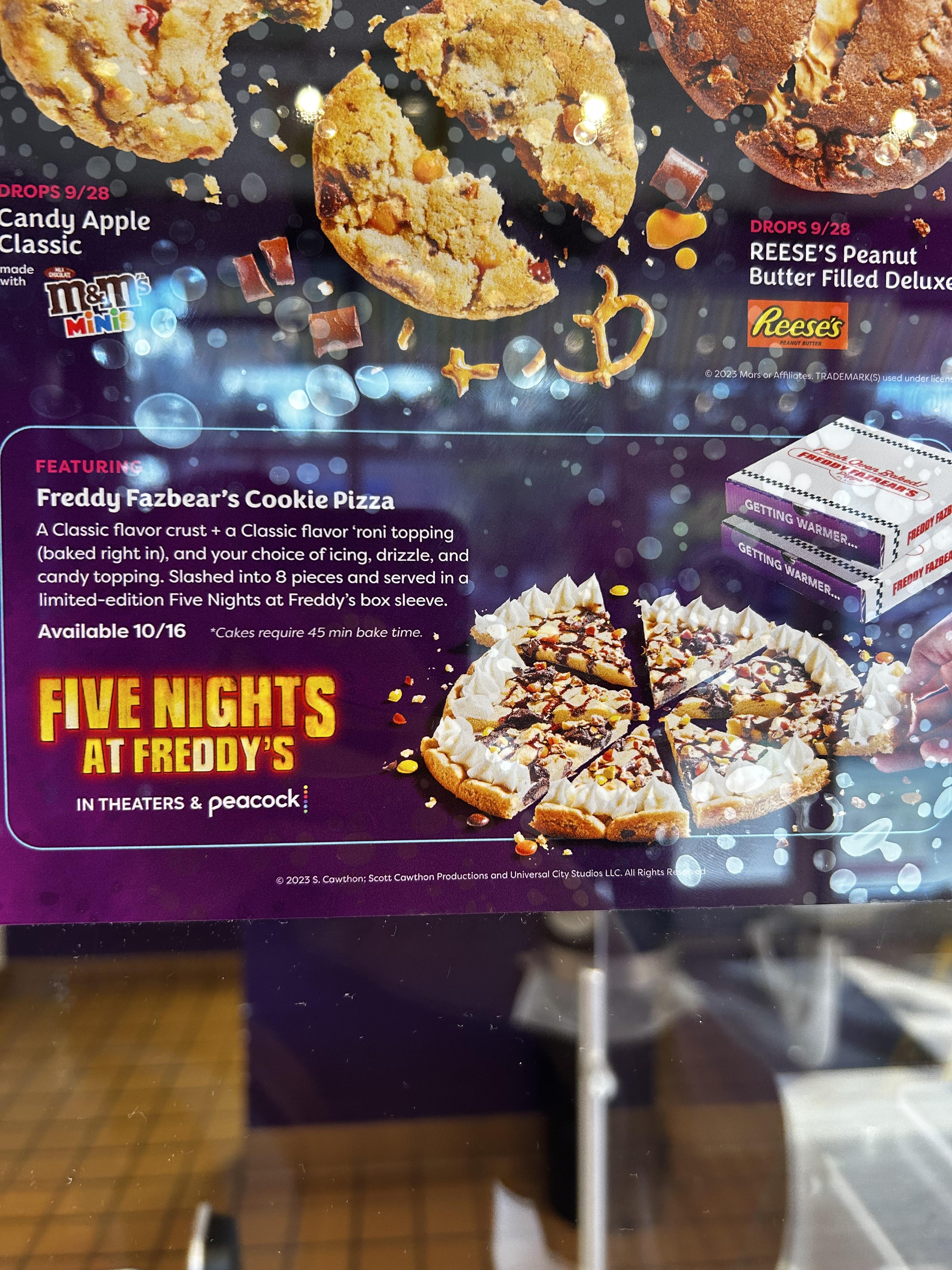 freddy fazbear cookie pizza price