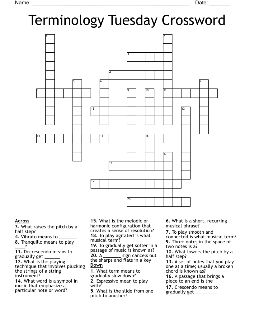 broken chords crossword