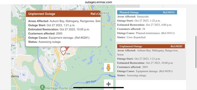 enmax power outage map