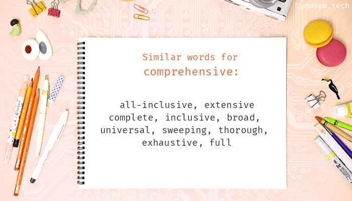 comprehensive synonyms in english