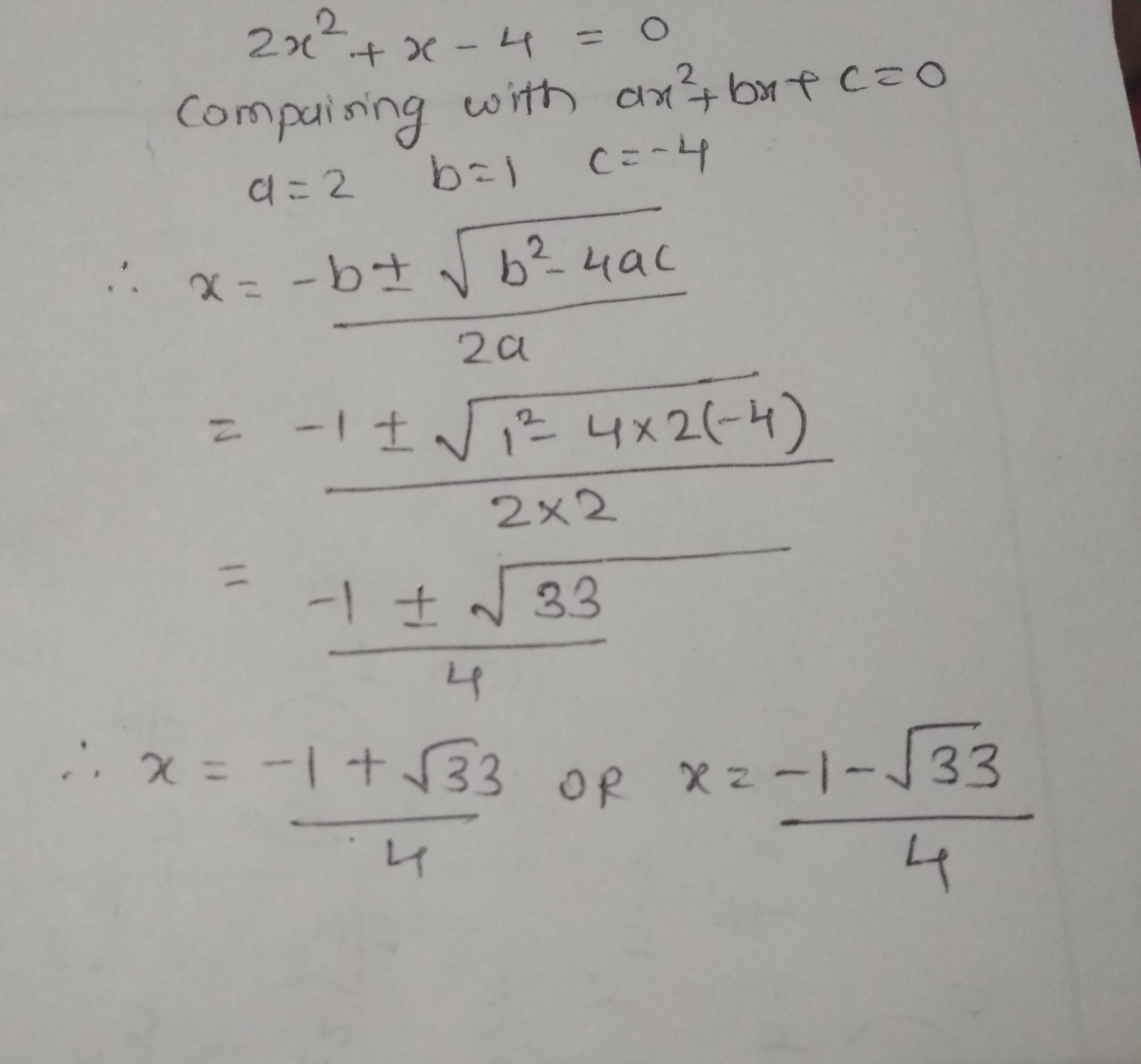 2x2 x 4 0