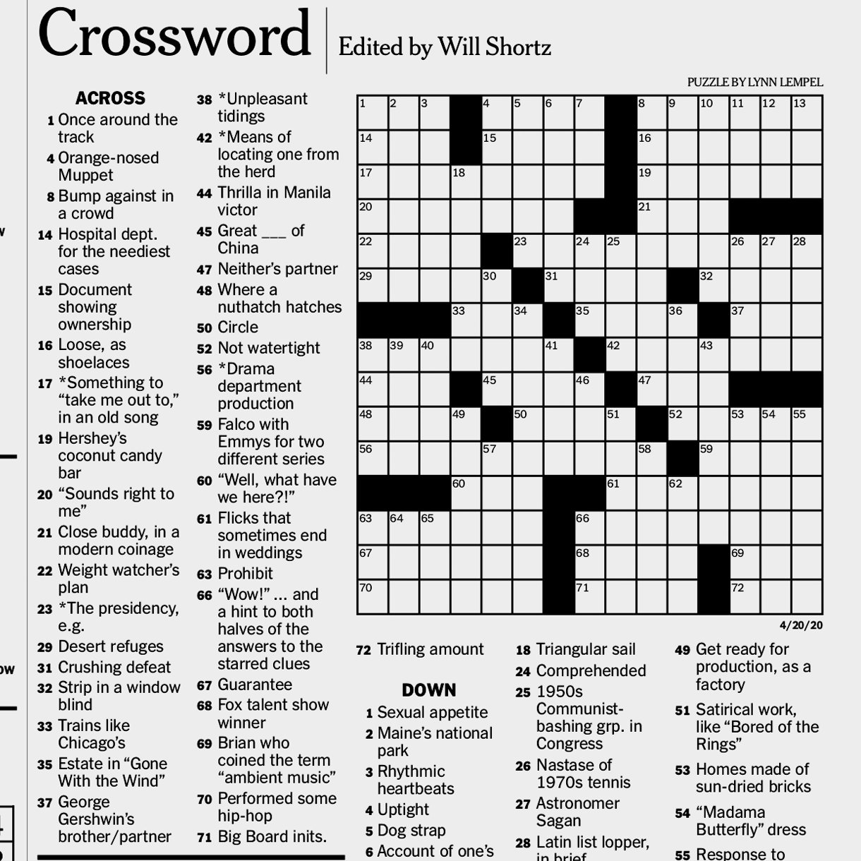 new york times puzzles