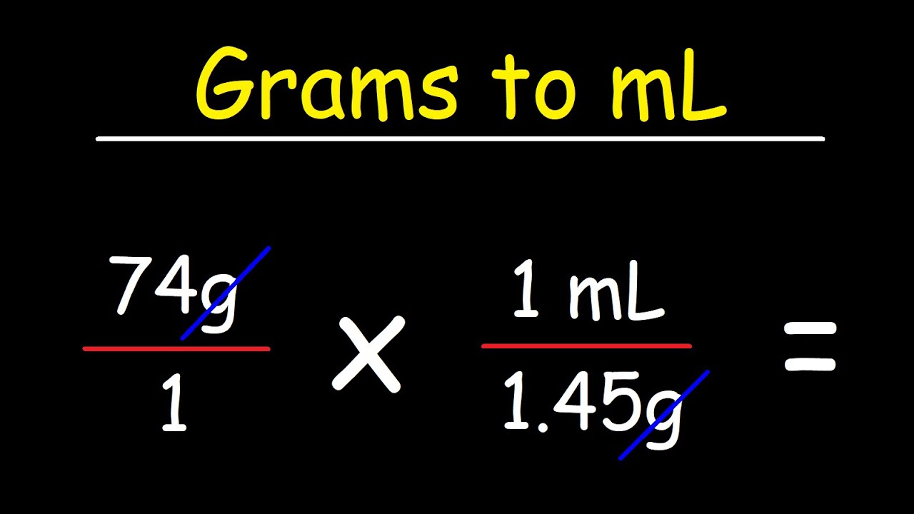 how to turn ml to grams