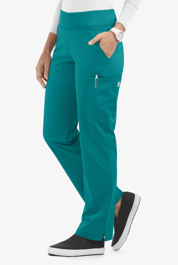 scrub pants with yoga waist