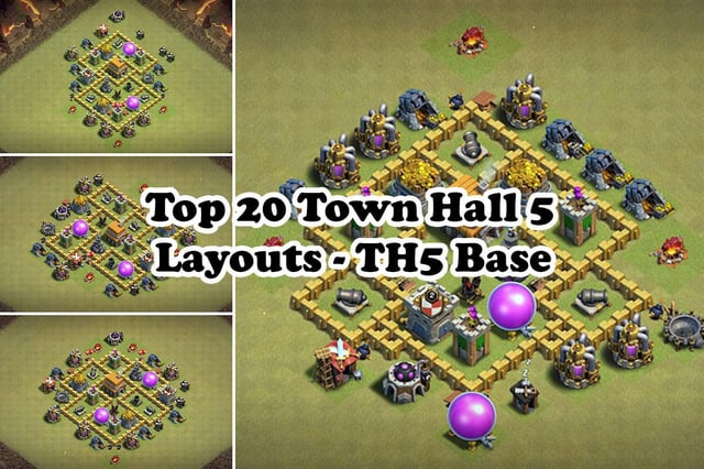 coc town hall 5 base