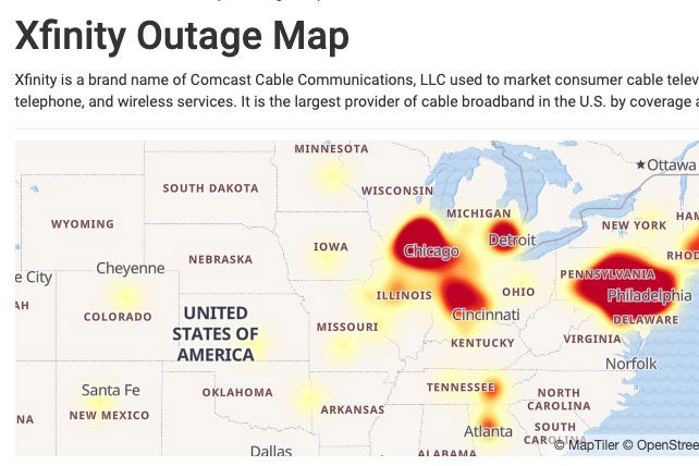 xfinity internet outage atlanta