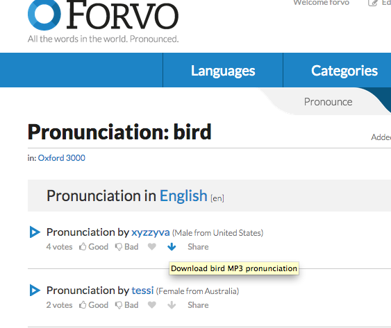 forvo pronounce