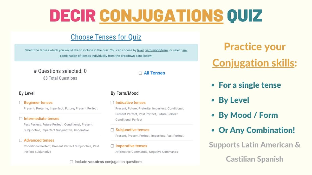 conjugate the verb decir