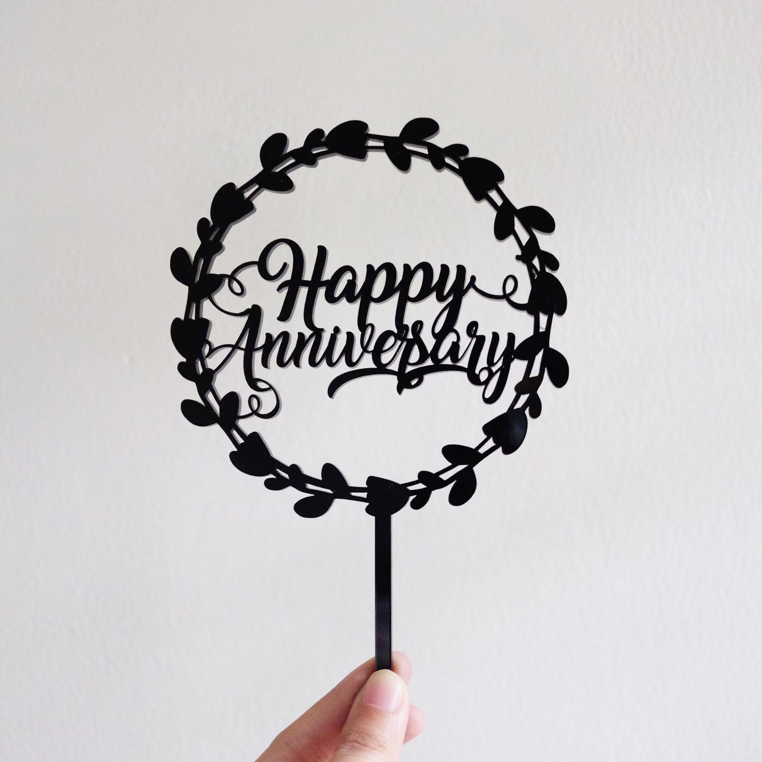 happy anniversary cake topper