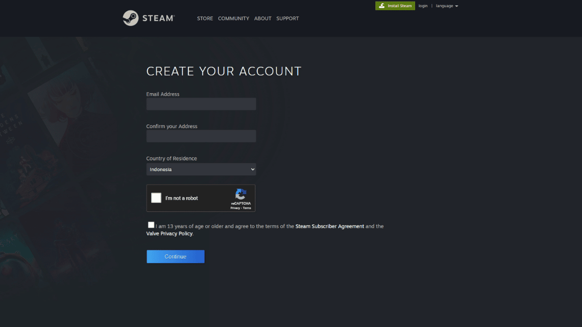 make a steam account