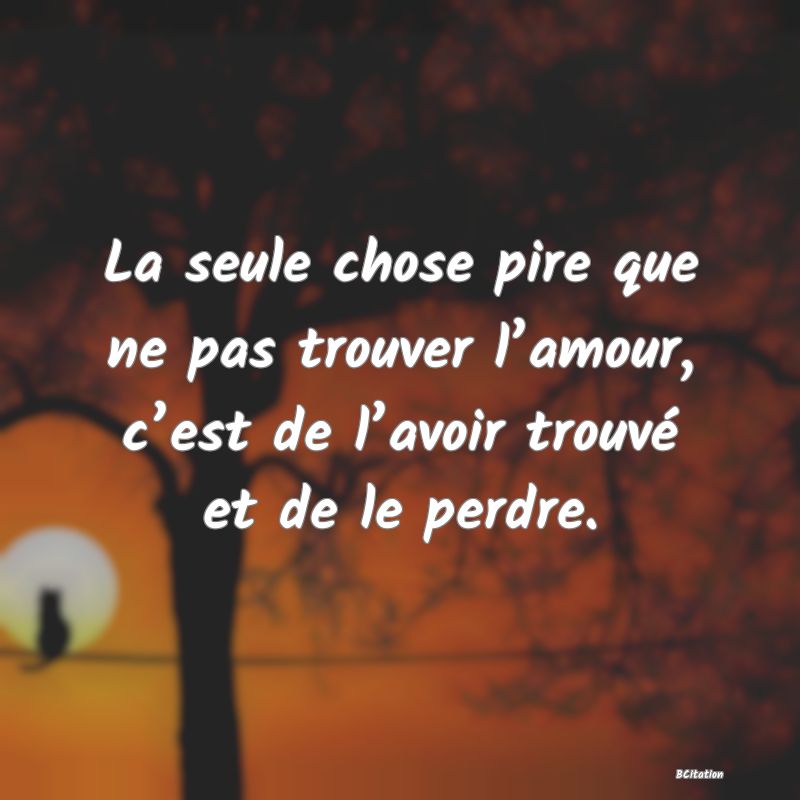 citation sur l amour perdu